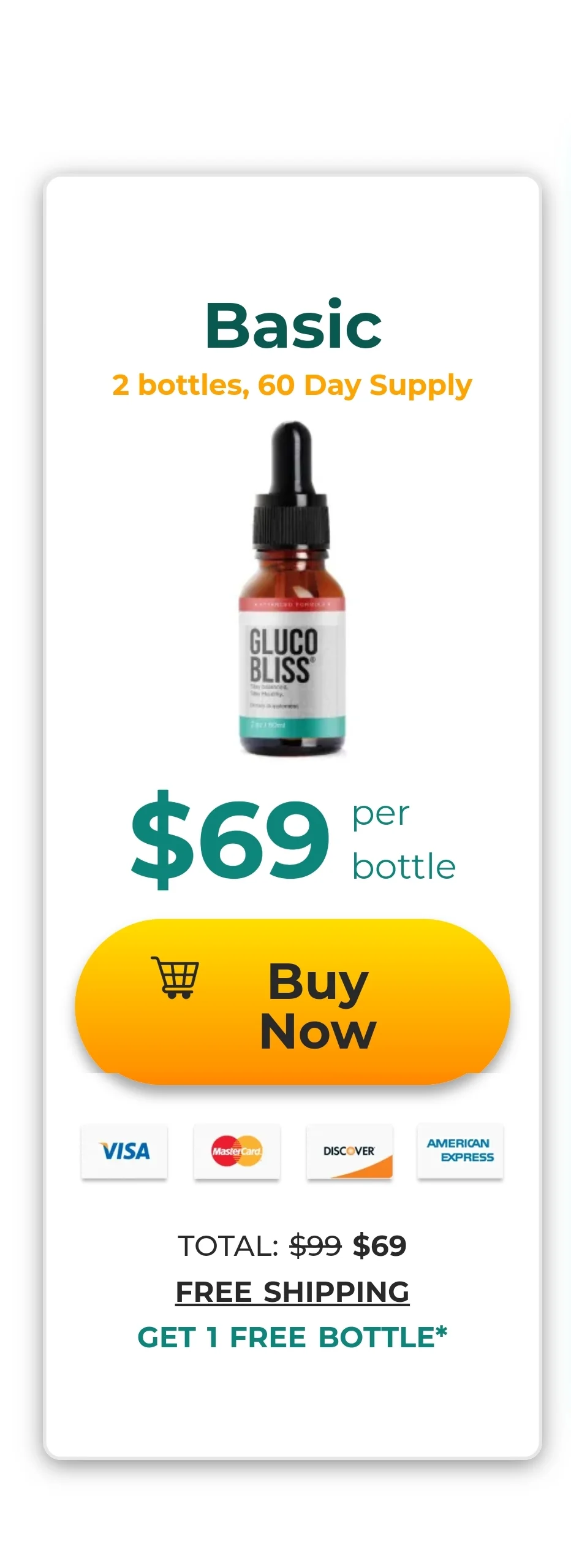 GlucoBliss™ 1 bottle pricing